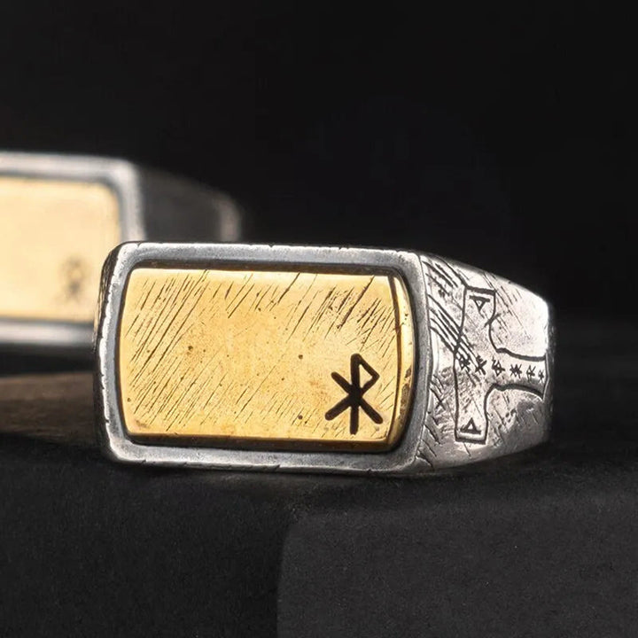 WorldNorse Handcrafted 925 Silver Blessings Of The Runes Ring - Love - NO THANKS - image 0