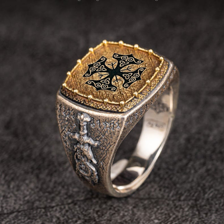 WorldNorse 925 Sterling Silver Valknut Viking Symbols Ring - image 13