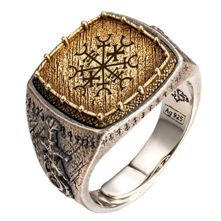 WorldNorse 925 Sterling Silver Valknut Viking Symbols Ring - Lost - US 12 - image 8