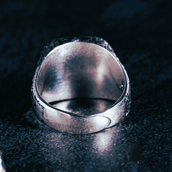 WorldNorse Handcrafted 925 Silver Viking Signet Magic Circle Ring - image 5