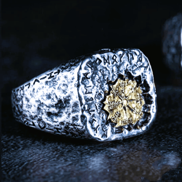 WorldNorse Handcrafted 925 Silver Viking Signet Magic Circle Ring - image 4