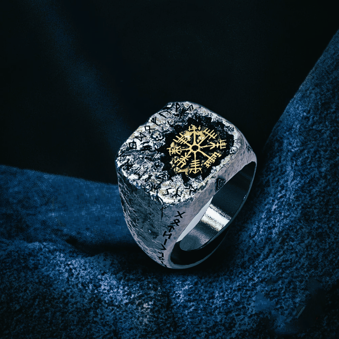 WorldNorse Handcrafted 925 Silver Viking Signet Magic Circle Ring - image 6