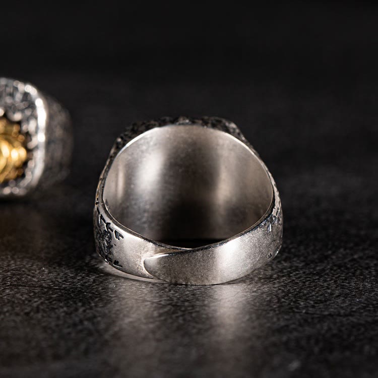 WorldNorse 925 Sterling Silver Forged Rune Ember Crest Ring - image 4