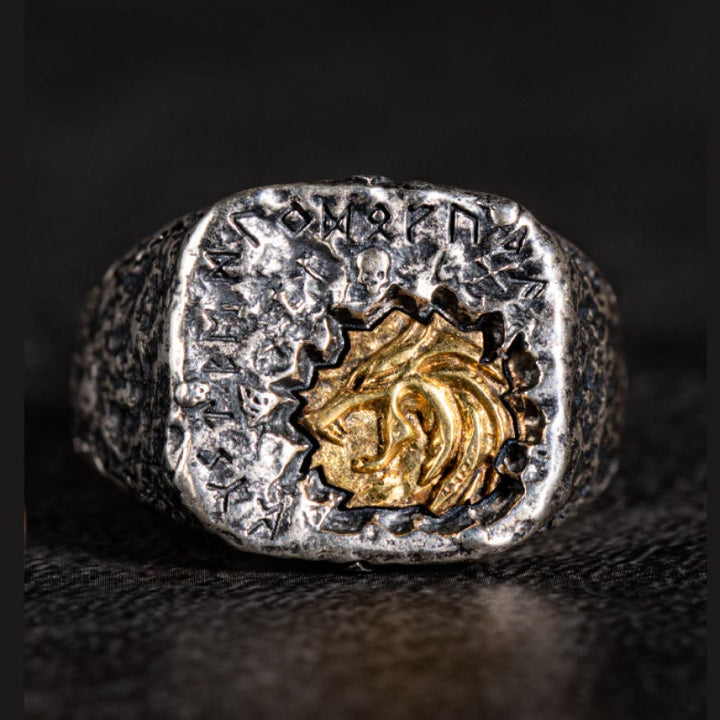 WorldNorse Handcrafted 925 Silver Forged Rune Ember Crest Ring - image 3