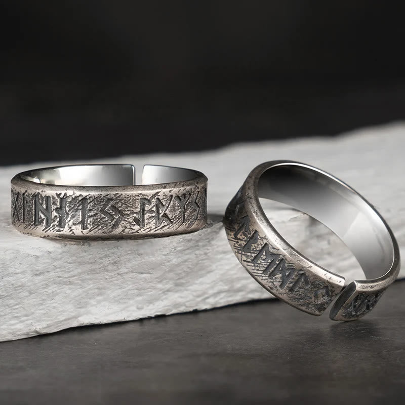 WorldNorse Handcrafted 925 Silver Viking Rune Words Ring - image 3