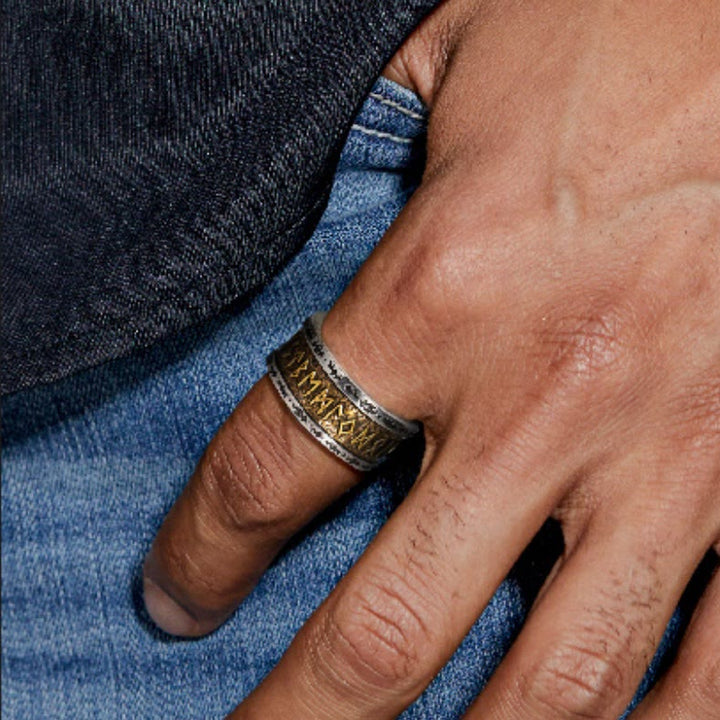 WorldNorse 925 Sterling Silver Handcrafted Rune Ring - image 2