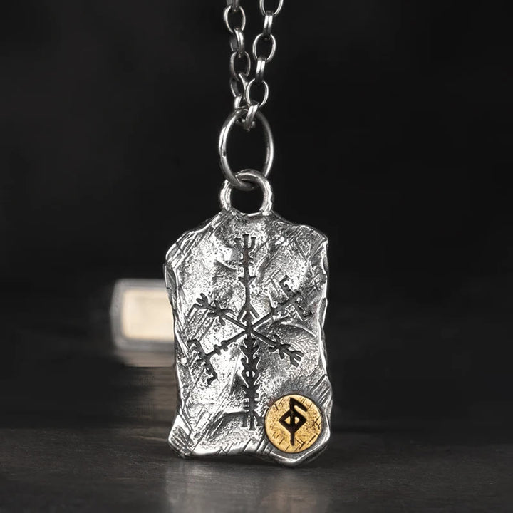 WorldNorse Handcrafted 925 Silver Rune With Vegvisir Necklace - image 13