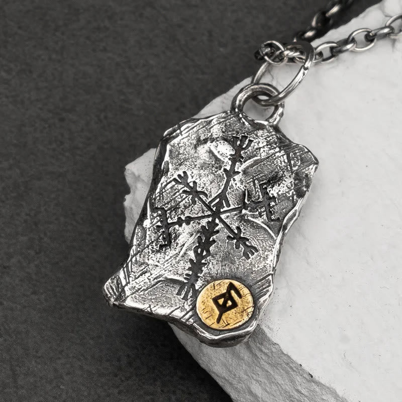 WorldNorse Handcrafted 925 Silver Rune With Vegvisir Necklace - image 14