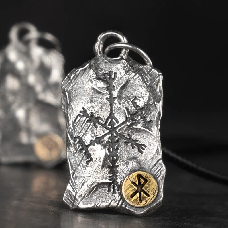 WorldNorse Handcrafted 925 Silver Rune With Vegvisir Necklace - image 0
