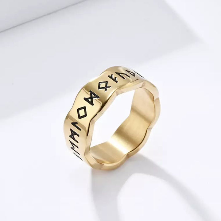 WorldNorse Viking Rune Wave Shape Design Ring