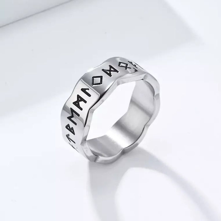 WorldNorse Viking Rune Wave Shape Design Ring