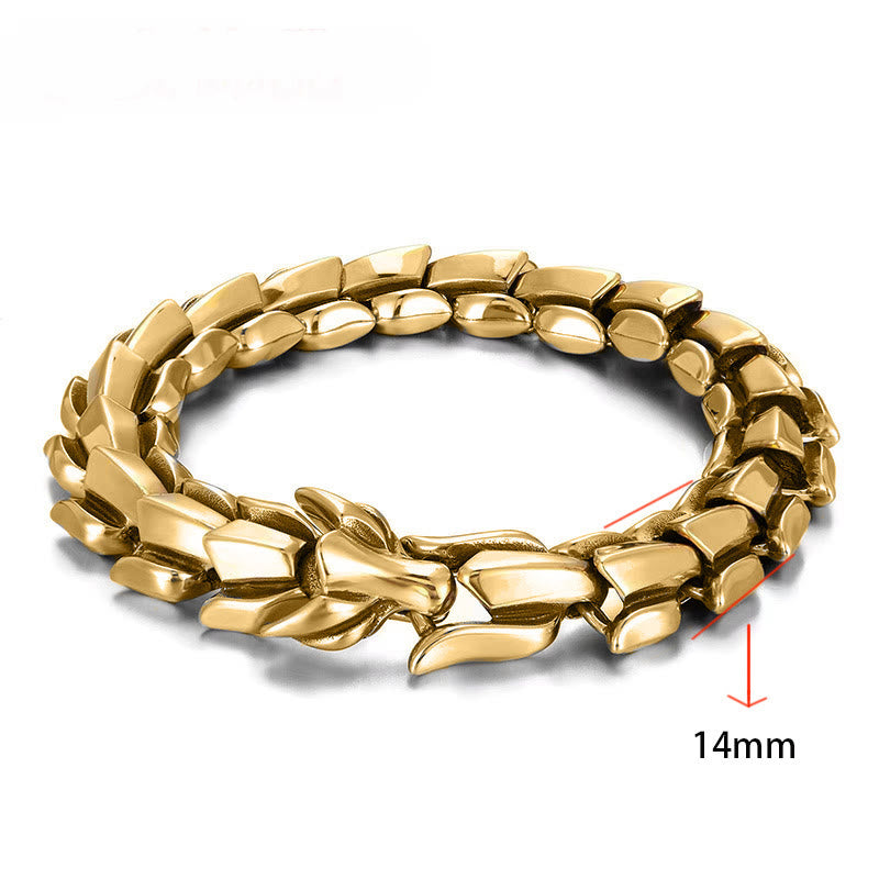 WorldNorse Protection Force Dragon Bracelet - Gold Dragon - 14mm - 23cm - image 22