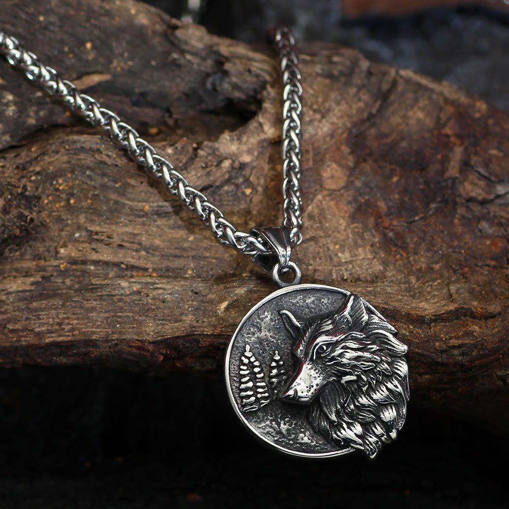 WorldNorse Men's Viking Wolf Necklace