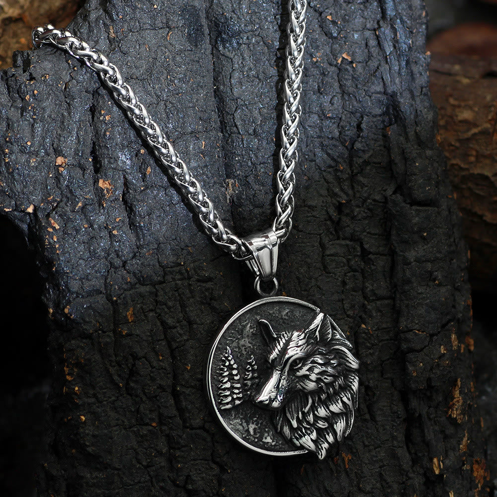 WorldNorse Men's Viking Wolf Necklace