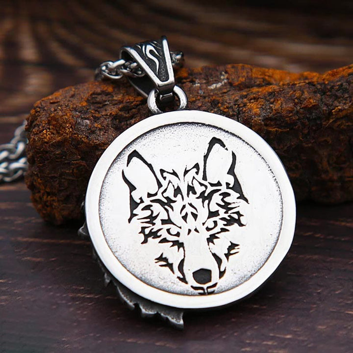 WorldNorse Men's Viking Wolf Necklace