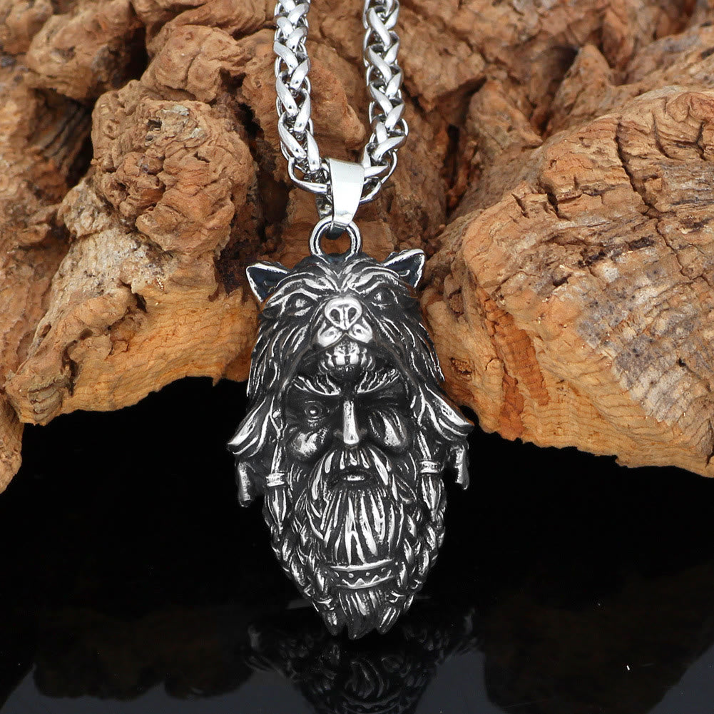 WorldNorse Viking Warrior Ulfhednar With Wolf Necklace - Necklace - image 0