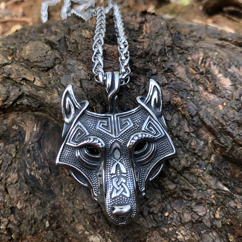 WorldNorse Wolf Head Norse Amulet Necklace - image 1