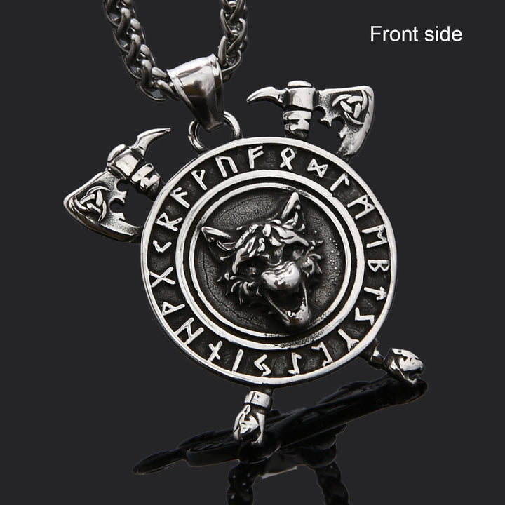 WorldNorse Triple Horn of Odin Axe Necklace - image 4