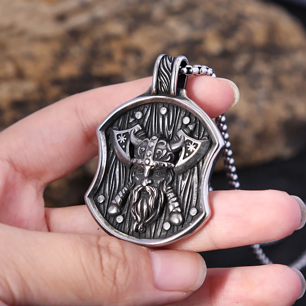 WorldNorse Odin Warrior Axe Shield Necklace - image 3