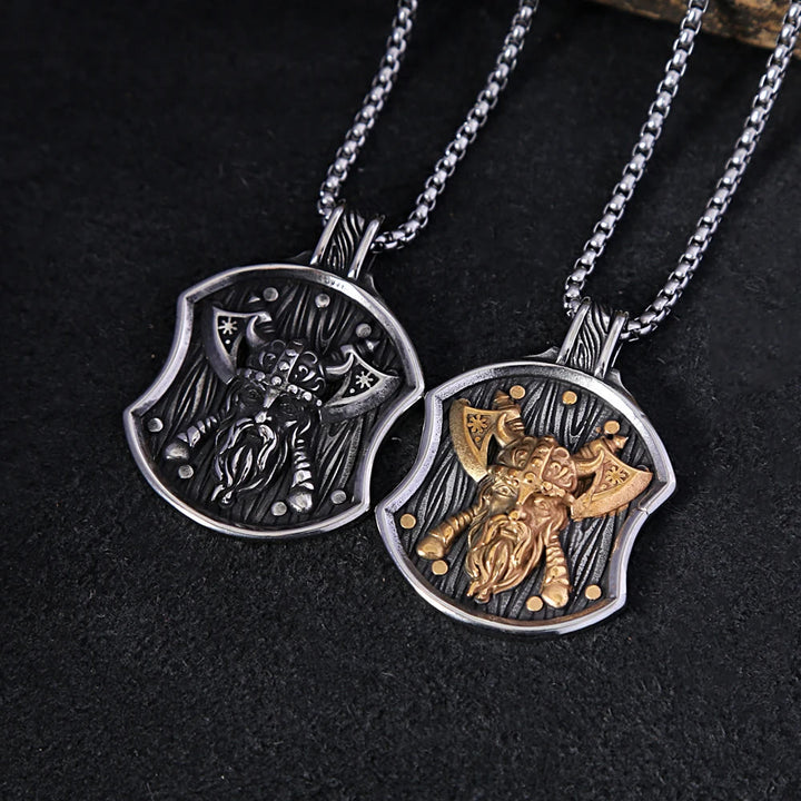 WorldNorse Odin Warrior Axe Shield Necklace - image 5