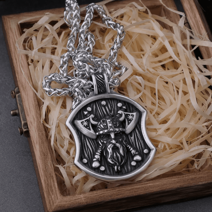 WorldNorse Odin Warrior Axe Shield Necklace - image 9