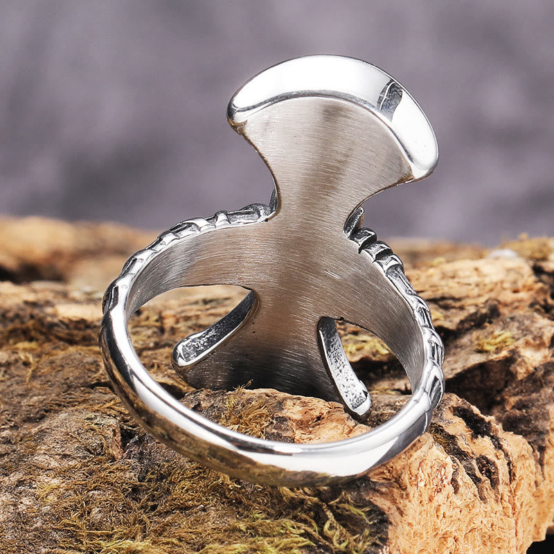 WorldNorse Double Side Axe Mjolnir Ring