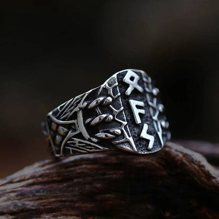 WorldNorse Handcrafted Odin Runes Ring