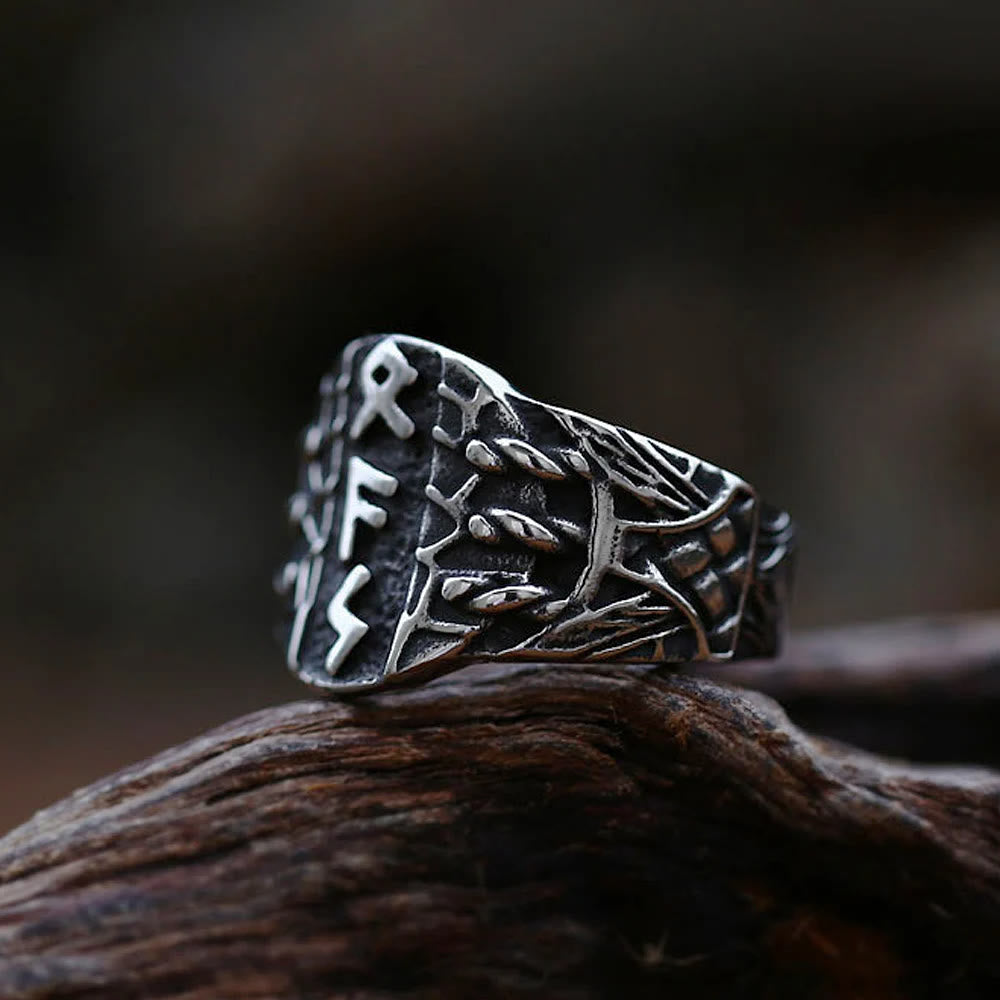 WorldNorse Handcrafted Odin Runes Ring