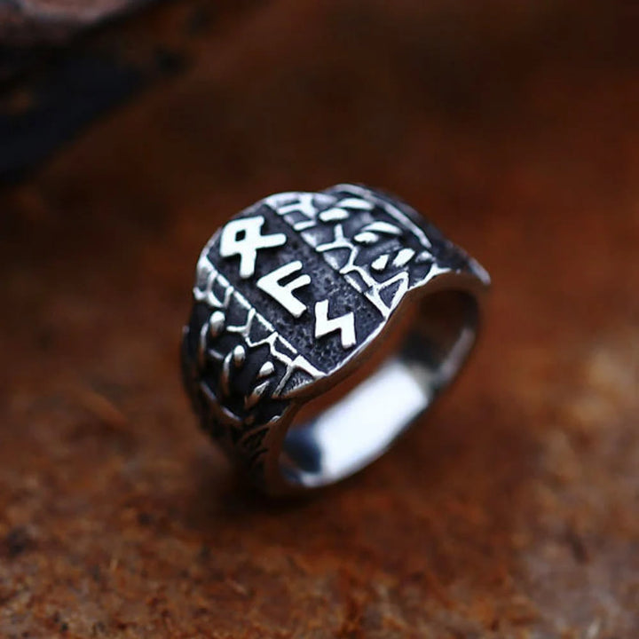 WorldNorse Handcrafted Odin Runes Ring