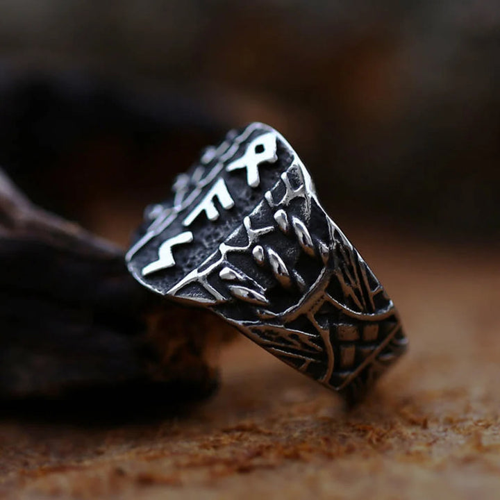 WorldNorse Handcrafted Odin Runes Ring