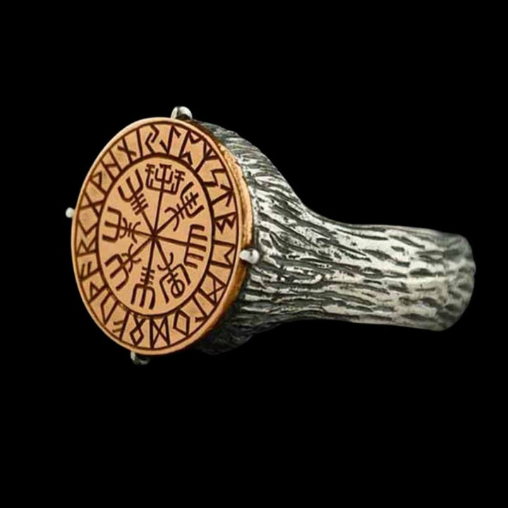 WorldNorse Vegvisir Runic Circle Compass Ring