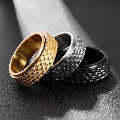 Flash Sale - WorldNorse Retro Dragon Scale Spinner Anxiety Ring