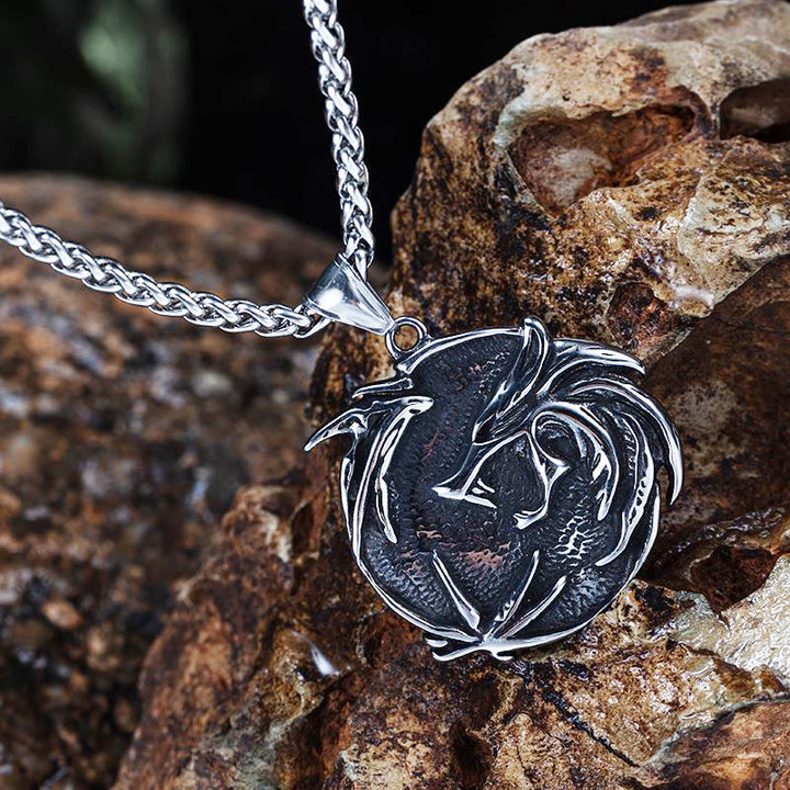 WorldNorse The Medallions Stainless Steel Wolf Necklace - Silver - image 0