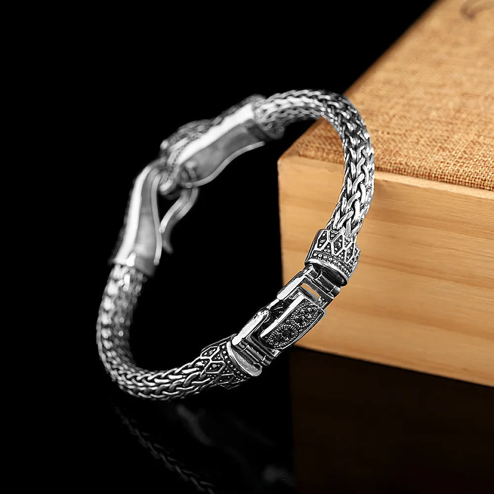WorldNorse Handcrafted 925 Silver Marseille Stone Snake Bracelet - image 3