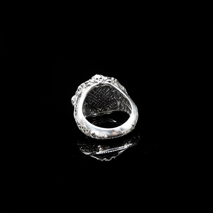 WorldNorse Handcrafted 925 Silver Skull Helm of Awe Ring - image 6