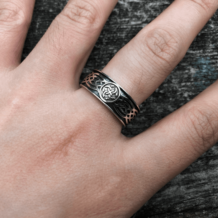 WorldNorse Handcrafted 925 Silver Celtic Amulet Ring - image 1