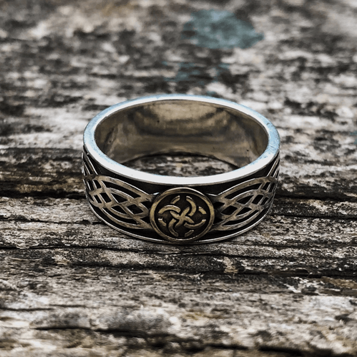 WorldNorse Handcrafted 925 Silver Celtic Amulet Ring - US 14 - image 0