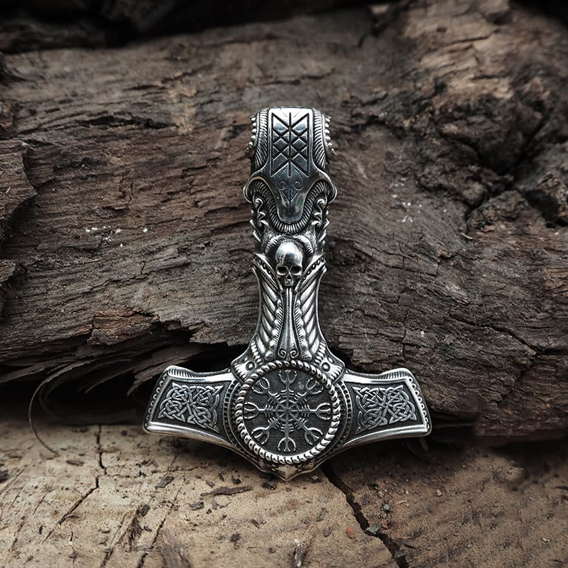 WorldNorse 925 Sterling Silver Skull With Viking Symbol Necklace - image 6