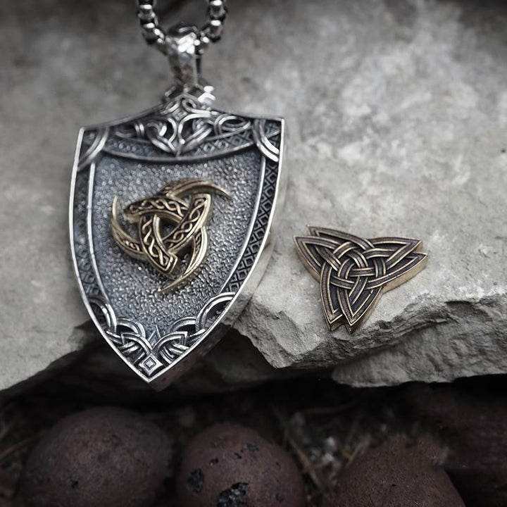 WorldNorse 925 Sterling Silver Interchangeable Magnetic Clasp Shield Necklace - image 2