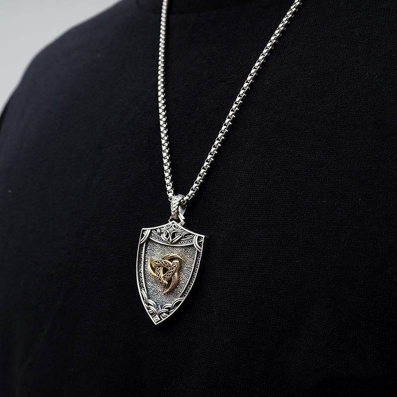 WorldNorse 925 Sterling Silver Interchangeable Magnetic Clasp Shield Necklace - image 1