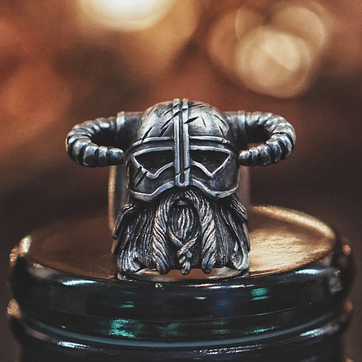 WorldNorse Vikings Helmet Warrior Ring