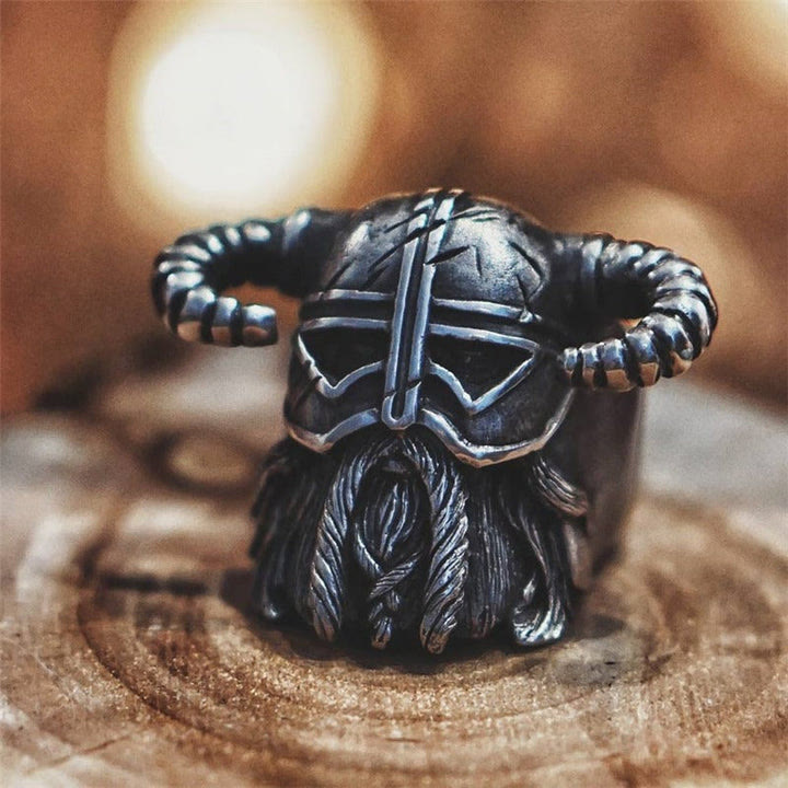 WorldNorse Vikings Helmet Warrior Ring