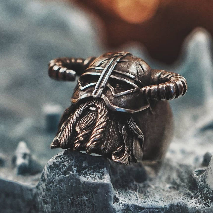 WorldNorse Vikings Helmet Warrior Ring