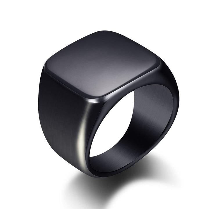 WorldNorse Light Surface Polished Square Punk Ring