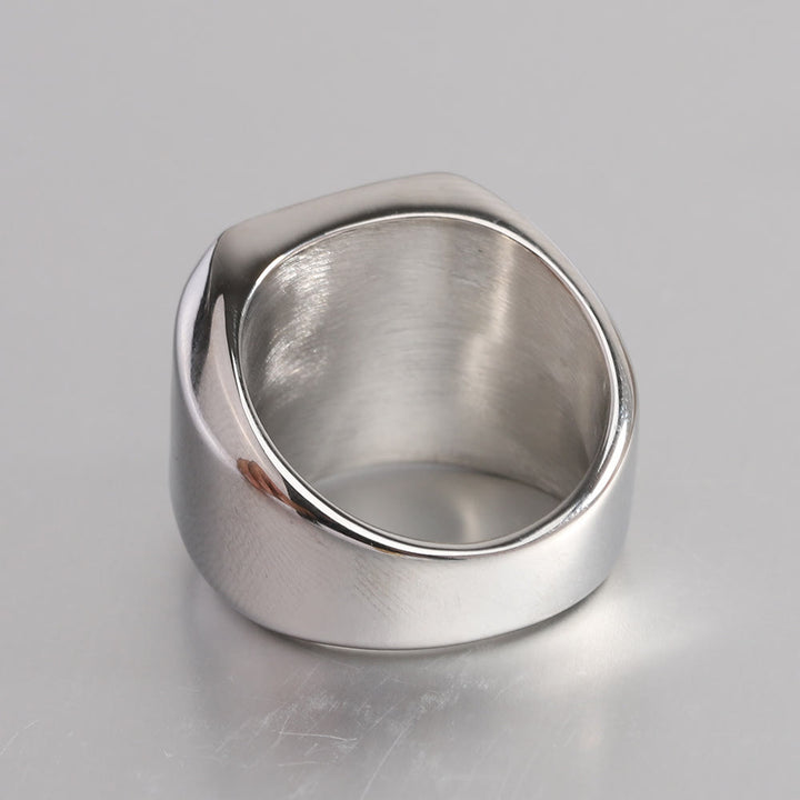 WorldNorse Light Surface Polished Square Punk Ring