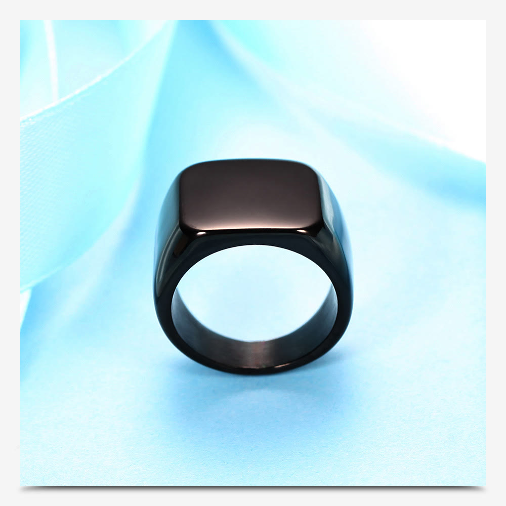 WorldNorse Light Surface Polished Square Punk Ring