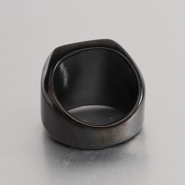 WorldNorse Light Surface Polished Square Punk Ring