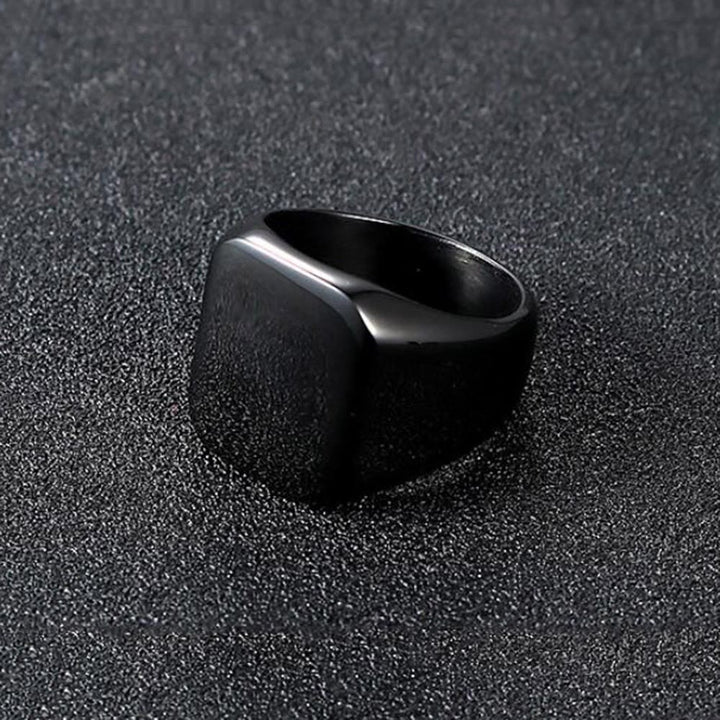 WorldNorse Light Surface Polished Square Punk Ring