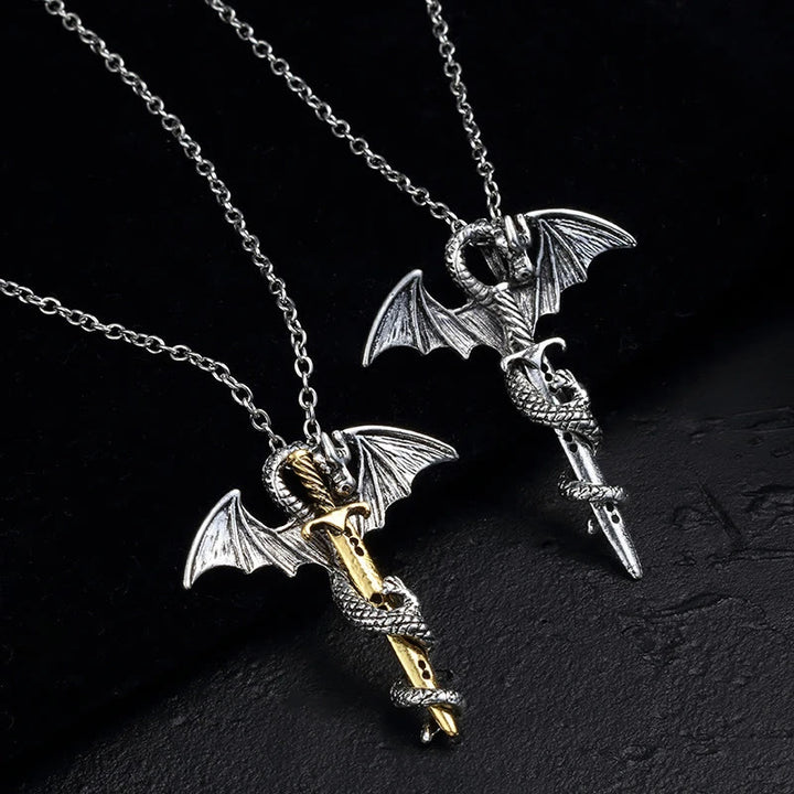 WorldNorse Pterosaur Golden Sword Luminous Necklace - image 12