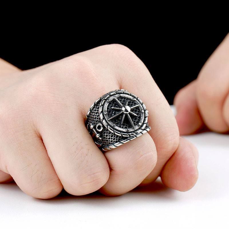 WorldNorse Anchor Aweigh Lighthouse Ship Ring